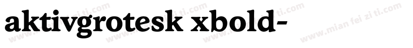 aktivgrotesk xbold字体转换